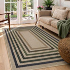 SUNDEREY Moroccan Geometric Area Rug, Washable Bedroom Rug,Easy Jute Indoor Outdoor Carpet, Farmhouse Checkered Non Slip Black Carpet for Office Couch Entrance Kitchen Walmart Walmart