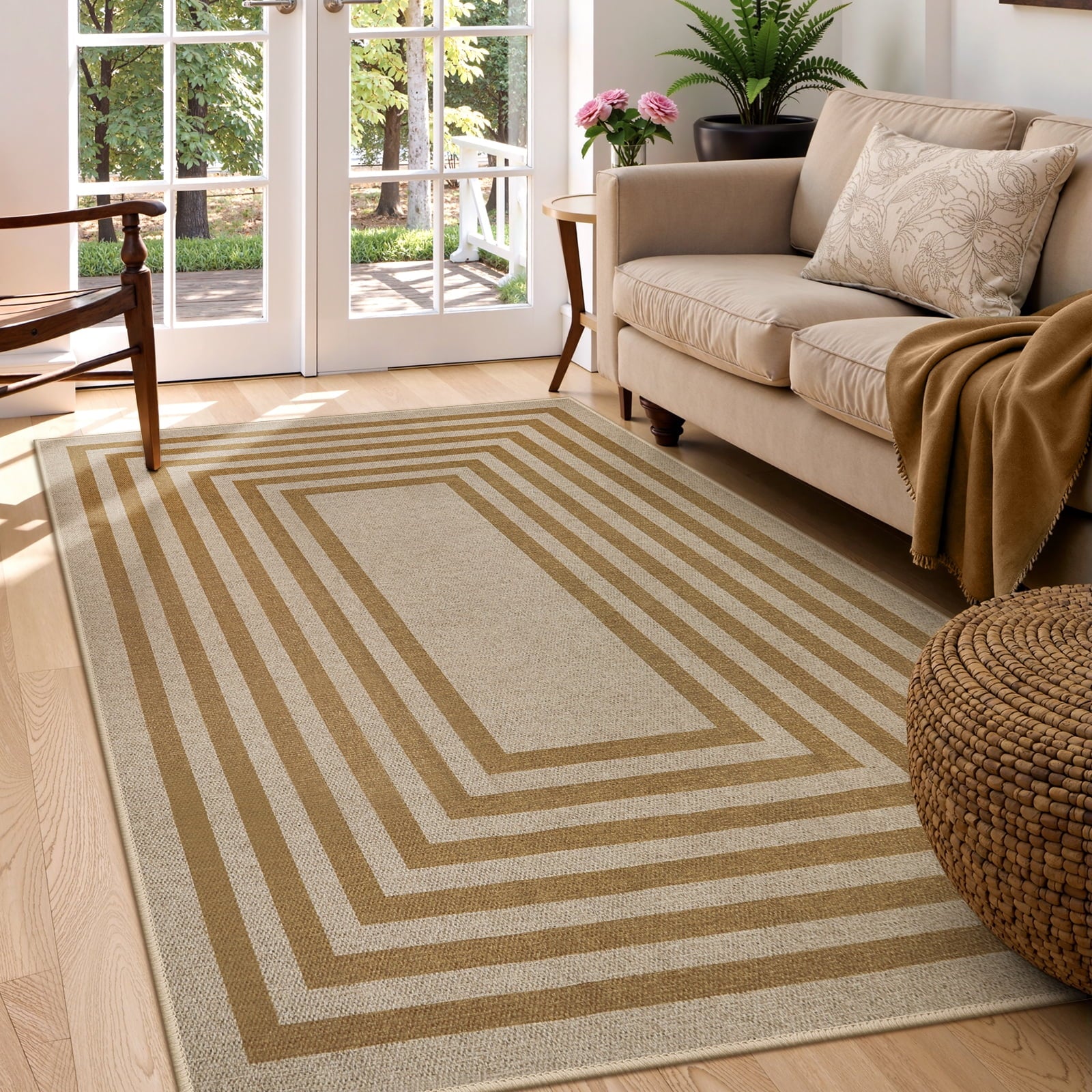 SUNDEREY Moroccan Geometric Area Rug, Washable Bedroom Rug,Easy Jute Indoor Outdoor Carpet, Farmhouse Checkered Non Slip Black Carpet for Office Couch Entrance Kitchen Walmart Walmart