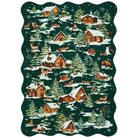 Gabriel Christmas Washable Cottage Lights Forest Animals Green Rug Area Rugs Lahome