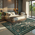 Serpente Washable Mystical Snake Green Rug Area Rugs Lahome 5' x 7'