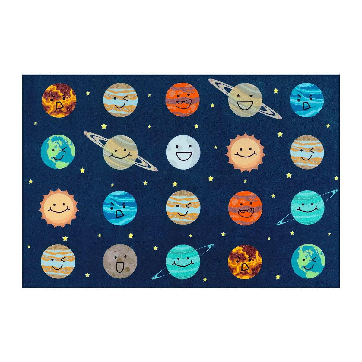 Galaxie Schoolgirl Style Smile Blue Classroom Rug Kids Rugs Lahome 5' x 7.6'