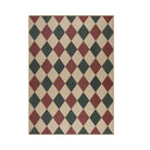 Coline Christmas Diamond Checkered Easy Jute Red&Green Rug Easy Jute Rug Lahome