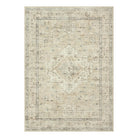 Alene Washable Vintage Medallion Floral Beige Rug Area Rugs Lahome