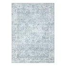 Alene Washable Vintage Medallion Floral Grey Rug Area Rugs Lahome