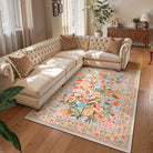 Alma Washable Modern Natural Botanical Floral Colorful Rug Area Rugs Lahome