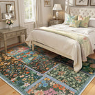 Amour Washable Boho Patchwork Floral Colorful Rug Rugs Lahome