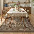 Arbore Washable Boho Vintage Floral Brown Rug Area Rugs Lahome