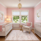 Aube Washable Traditional Floral Pink Rug Area Rugs Lahome 5' x 7'