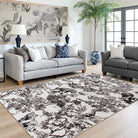 Brume Washable Vintage Toile Tiger Grey Rug Area Rugs Lahome