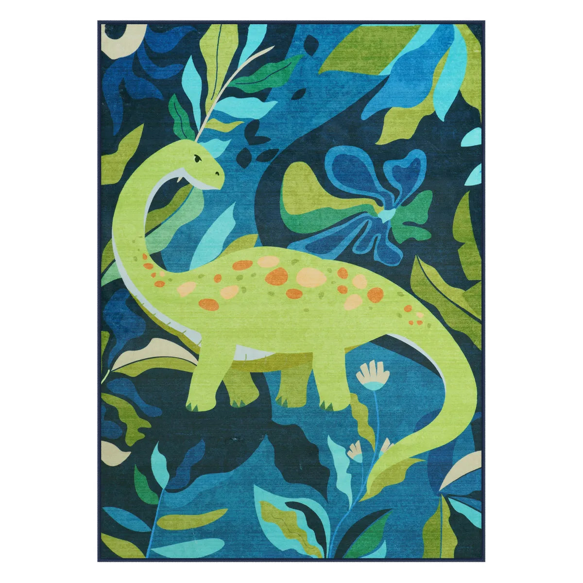 Dinoe Washable Jungle Dinosaur Navy kids Rug Area Rugs Lahome