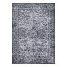 Elysee Washable Vintage Traditional Medallion Black Rug Area Rugs Lahome