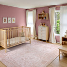 Elysee Washable Vintage Traditional Medallion Pink Rug Area Rugs Lahome