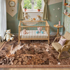 Foret Washable Vintage Forest Woodland Brown Rug Area Rugs Lahome