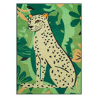 Leon Washable Graphic Cheetah Green kids Rug Area Rugs Lahome