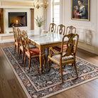 Marcel Washable Vintage Floral Bird Taupe Rug Area Rugs Lahome