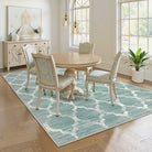 Meline Washable Classic Moroccan Trellis Sage Green Rug Area Rugs Lahome