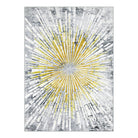 Lahome Modern Abstract Radiant Sunshine Gold Area washable Rug