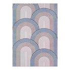 Namia Washable Modern Arch Stripe Blue/Pink Rug Rugs Lahome