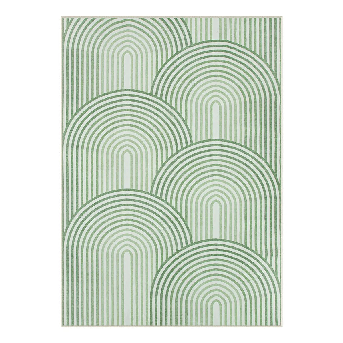 Namia Washable Modern Arch Stripe Green Rug Rugs Lahome
