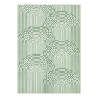 Namia Washable Modern Arch Stripe Green Rug Rugs Lahome