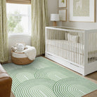 Namia Washable Modern Arch Stripe Green Rug Rugs Lahome