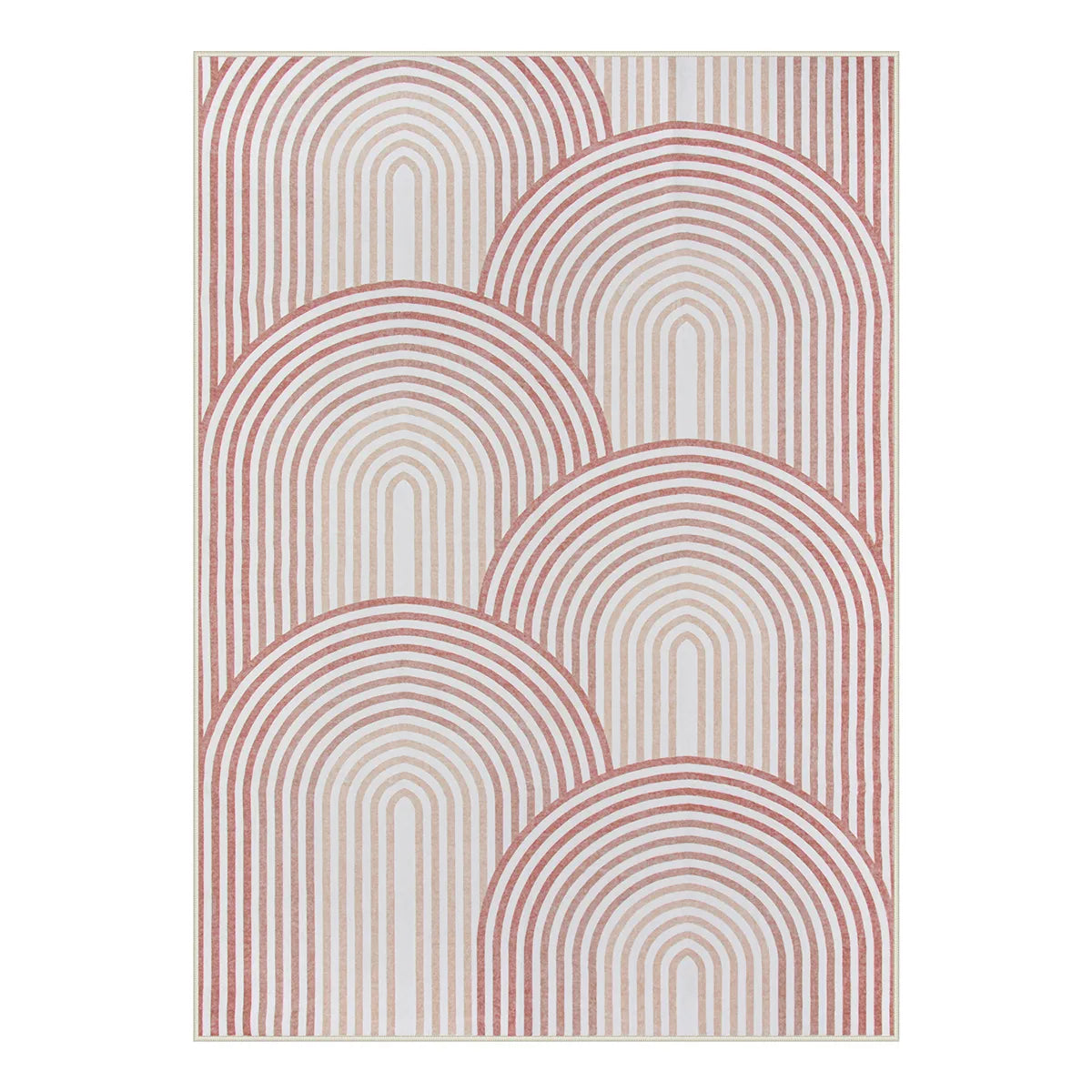 Namia Washable Modern Arch Stripe Pink Rug Rugs Lahome
