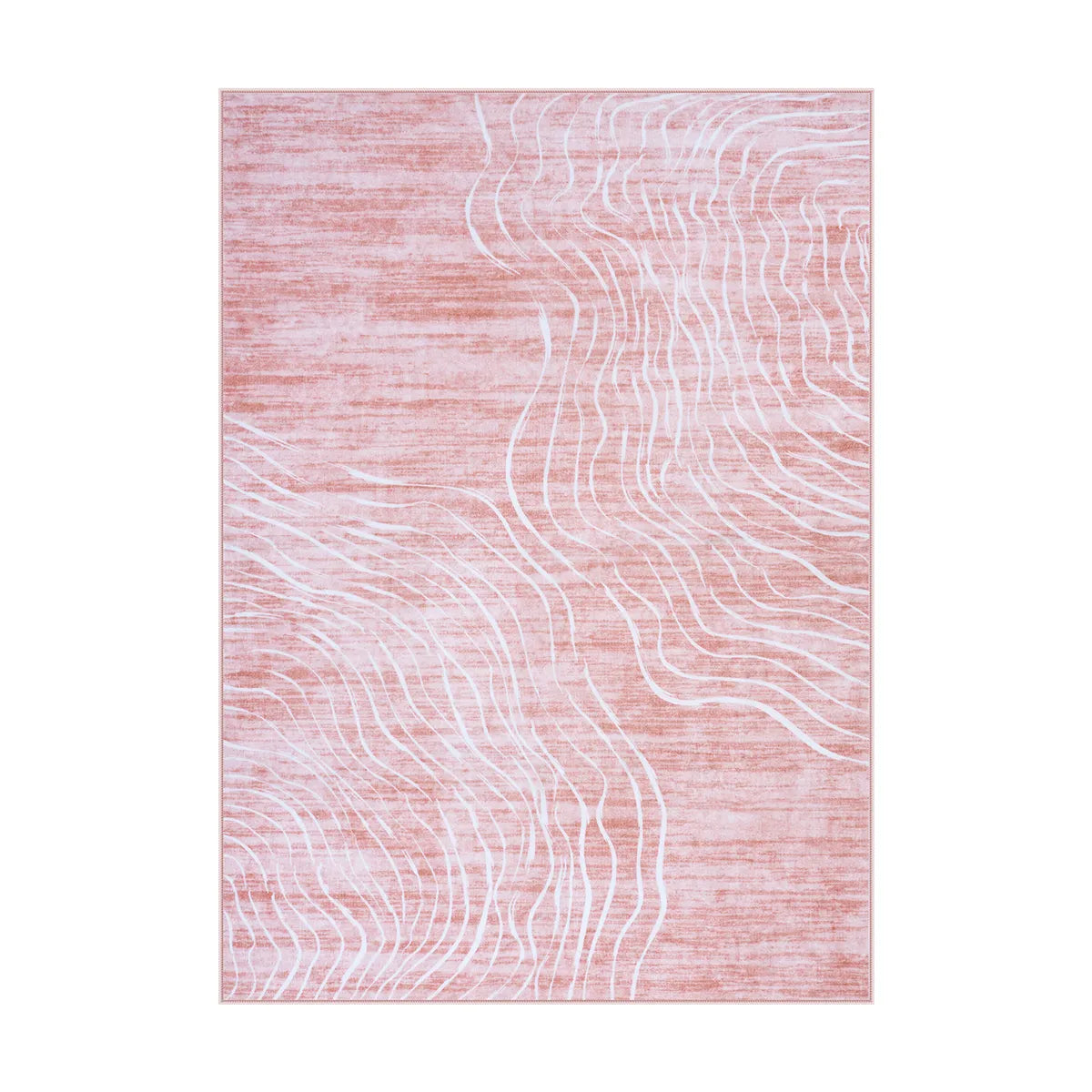 Ondel Washable Abstract Terrain Pink Rug Area Rugs Lahome