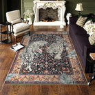 Rava Washable Wild Tiger Brown Rug Area Rugs Lahome 5' x 7'