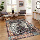 Rava Washable Wild Tiger Brown Rug Area Rugs Lahome