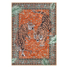 Rava Washable Wild Tiger Red Rug Area Rugs Lahome
