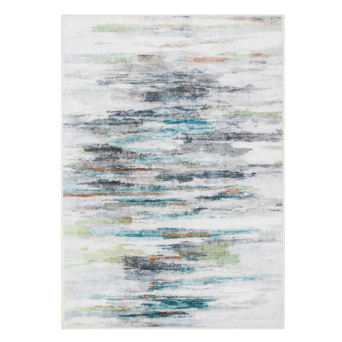 Ripple Washable Abstract Washable Green Rug Rugs Lahome