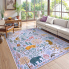Roam Washable Jungle Animals Purple Rug Rugs Lahome