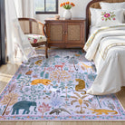 Roam Washable Jungle Animals Purple Rug Rugs Lahome