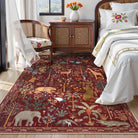 Roam Washable Jungle Animals Red Rug Rugs Lahome