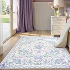 Rosabel Washable Floral Bows purple Rug Area Rugs Lahome