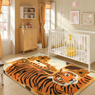 Roza Washable Playful Tiger Orange kids Rug Area Rugs Lahome