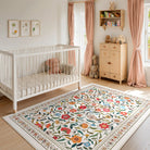 Solace Washable Boho French Elegant Floral Colorful Rug Rugs Lahome