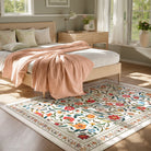 Solace Washable Boho French Elegant Floral Colorful Rug Rugs Lahome