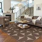 Solaro Washable Boho Geometric Easy Jute Brown Indoor/Outdoor Rug Easy Jute Rug Lahome