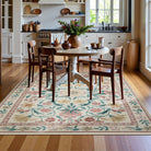 Stacy Washable Floral Vintage Botanical Light-Pink Rug Area Rugs Lahome