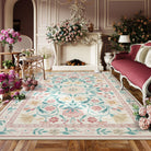 Stacy Washable Floral Vintage Botanical Light-Pink Rug Area Rugs Lahome 5' x 7'