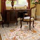 Stacy Washable Floral Vintage Botanical Ocher Rug Area Rugs Lahome 5' x 7'