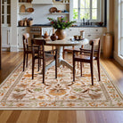 Stacy Washable Floral Vintage Botanical Ocher Rug Area Rugs Lahome