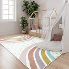 Tipou Washable Rainbow Morandi Kids Rug Area Rugs Lahome 5' x 7'