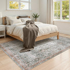 Velora Washable Vintage Grey Rug Area Rugs Lahome
