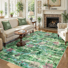 Vernay Washable Forest Woodland Green Rug Area Rugs Lahome