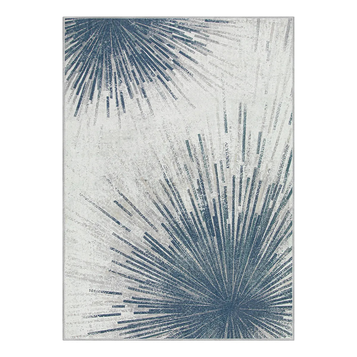 LahomeModern Abstract Firework Blue Gray 5x7 Area Rug
