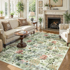 Vernay Washable Forest Woodland Light Green Rug Area Rugs Lahome