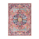 Reine Washable Bohemian Floral Medallion Red Rug Clearance Rugs Lahome 3' x 5'