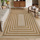 SUNDEREY Moroccan Geometric Area Rug, Washable Bedroom Rug,Easy Jute Indoor Outdoor Carpet, Farmhouse Checkered Non Slip Black Carpet for Office Couch Entrance Kitchen Walmart Walmart 5' x 7' Nature/Beige